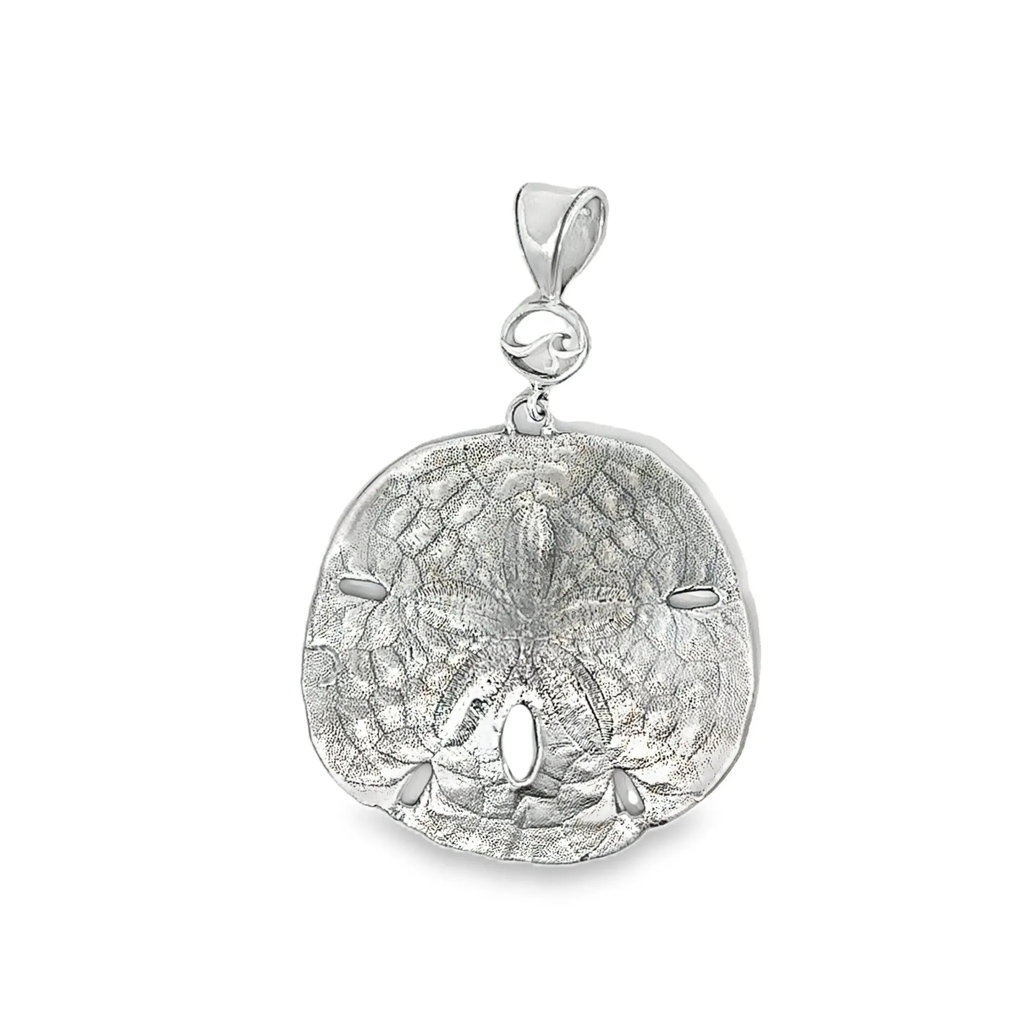 Large Silver Sand Dollar Pendant