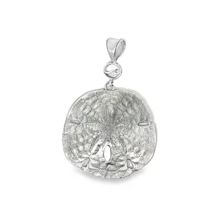 Large Silver Sand Dollar Pendant
