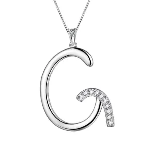 Letter Initial G Necklaces Pendant Women Girls Name Jewelry Gift 925 Sterling Silver