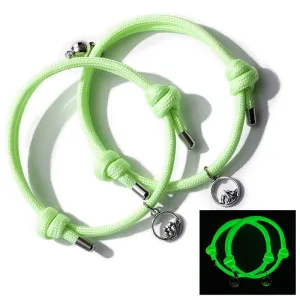 Luminous Couple Magnetic Bracelets Adjustable Bracelet Jewelry Gift For Couple