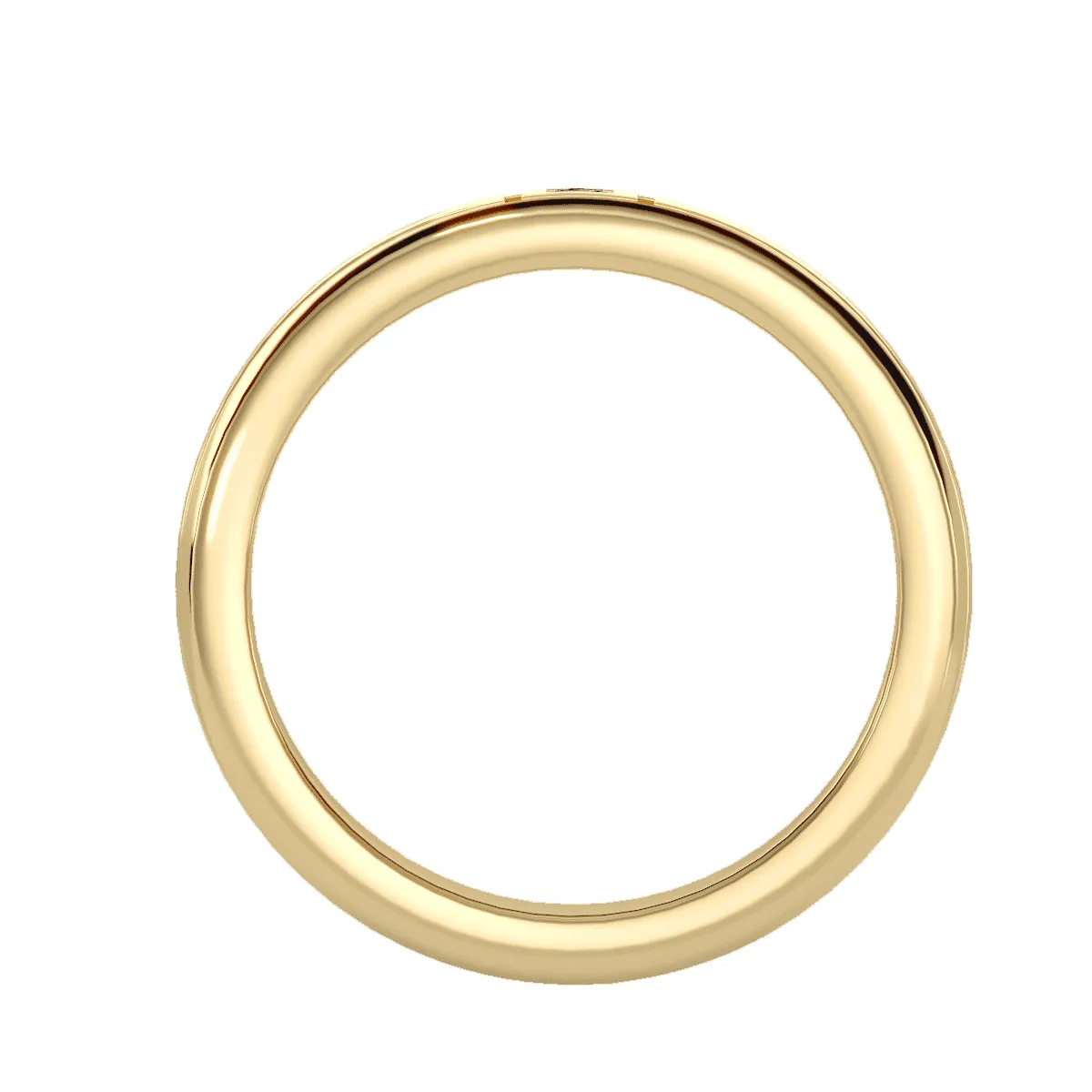 Men's Low Dome Groved Rail Diamond Wedding Band