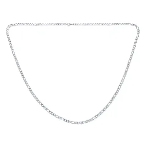 Men's Silver & Gold Tone Stainless Steel Figaro Chain Necklace 18-30 Inch