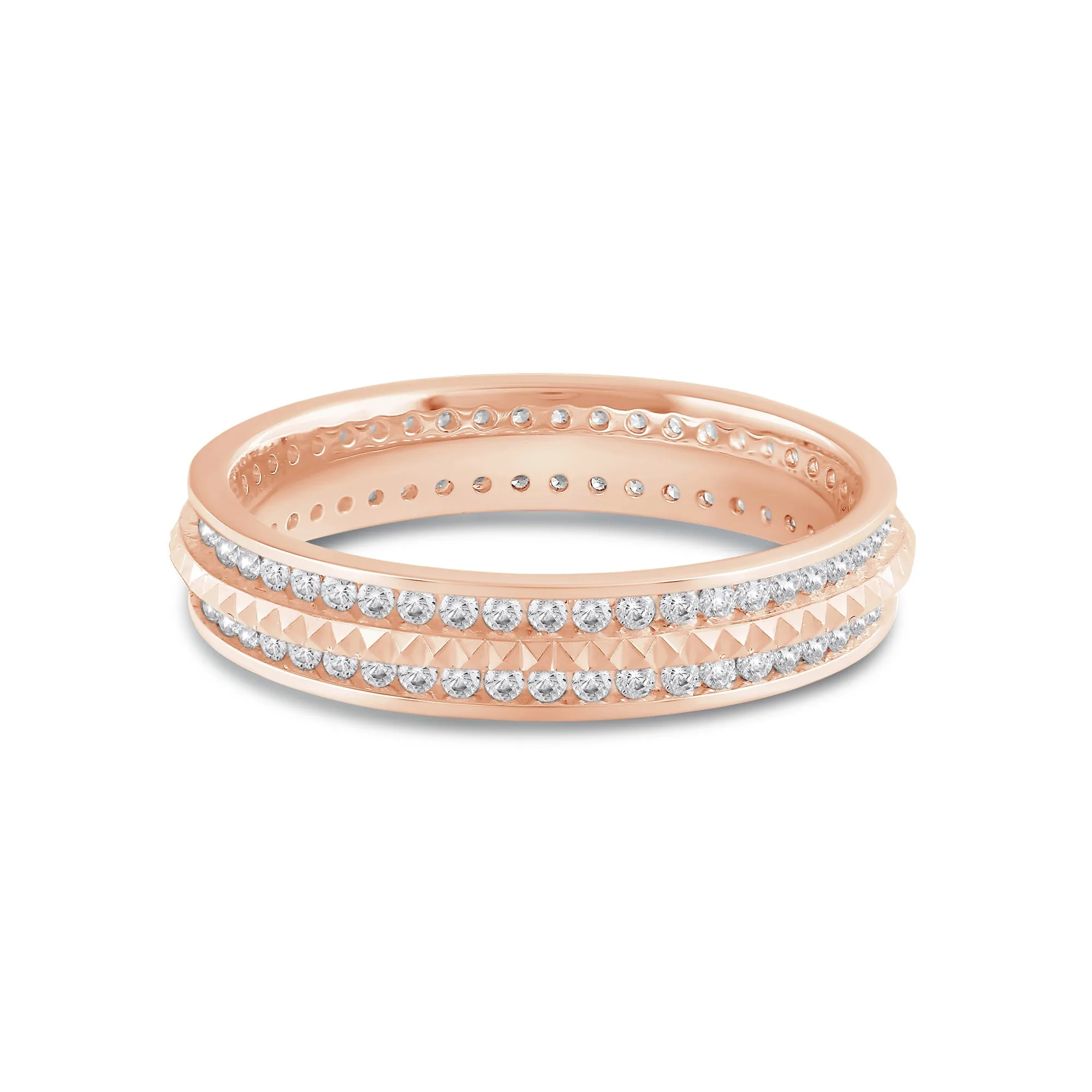 Midi Diamond Frame Pyramid Ring