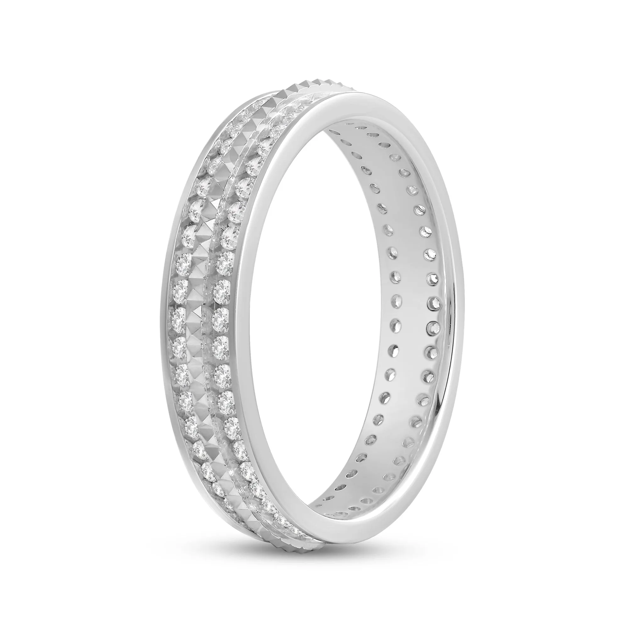 Midi Diamond Frame Pyramid Ring