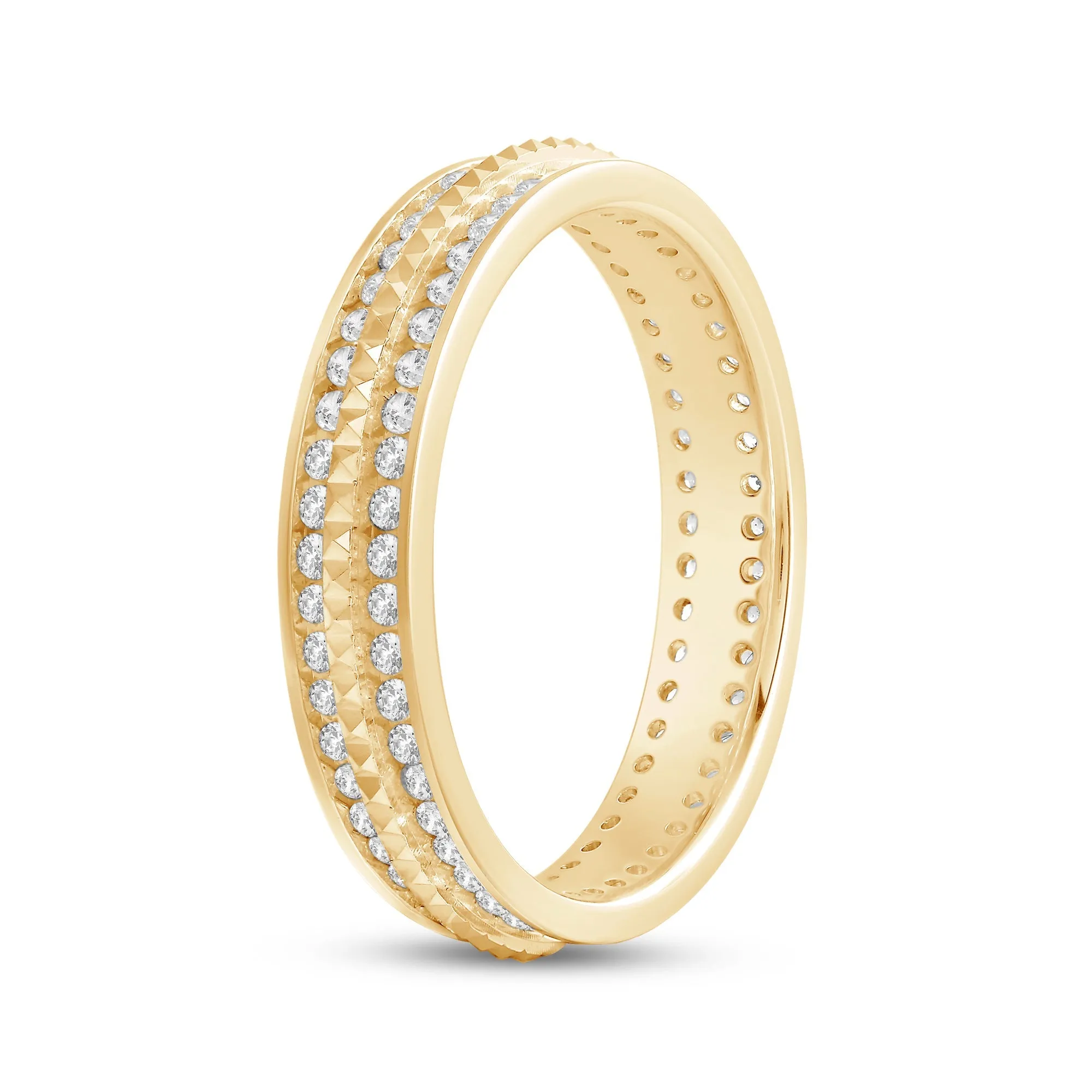 Midi Diamond Frame Pyramid Ring