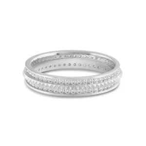 Midi Diamond Frame Pyramid Ring