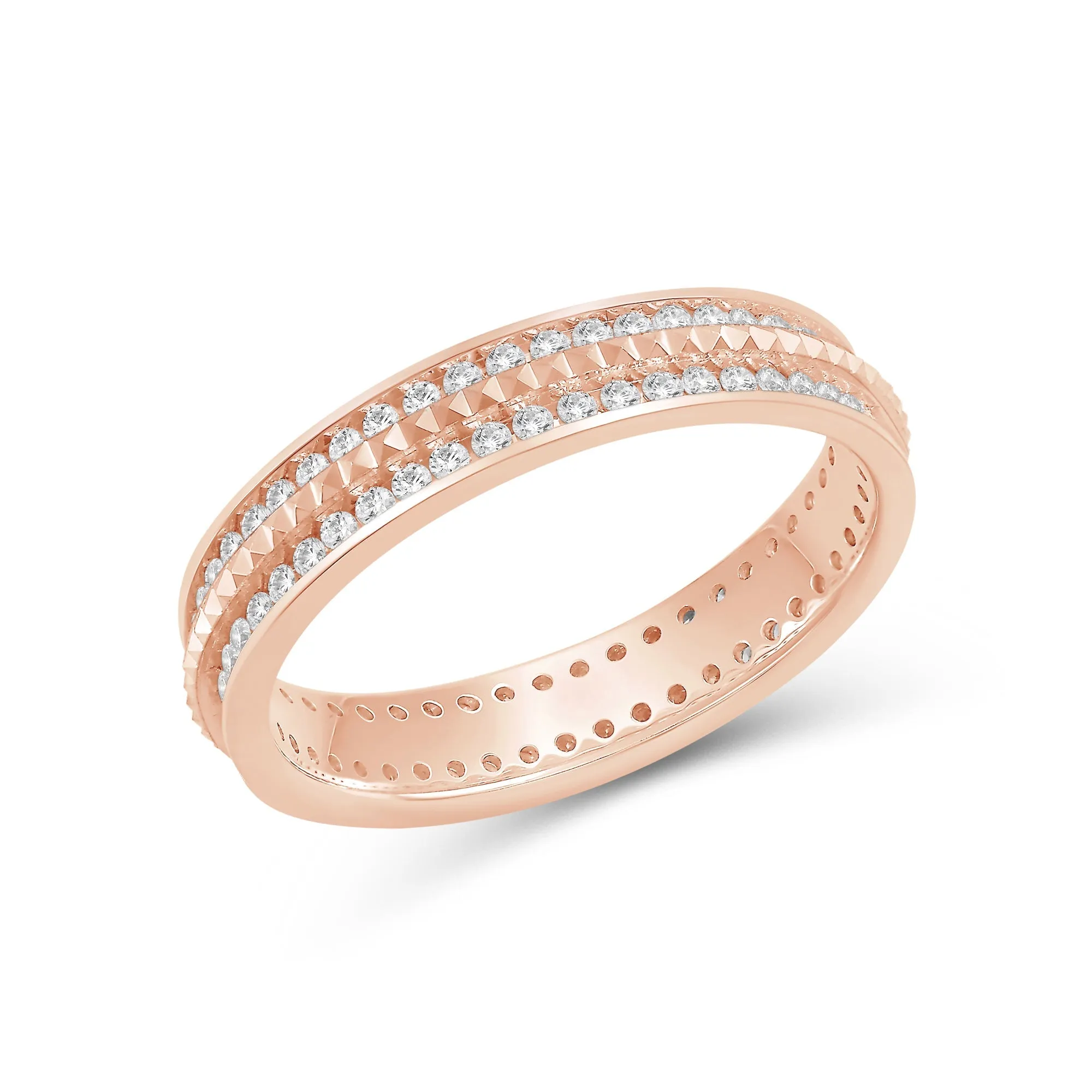 Midi Diamond Frame Pyramid Ring