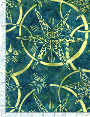 Mini Waterfall Batik TONGA-B8788 Teal Sonic Stars and Rings