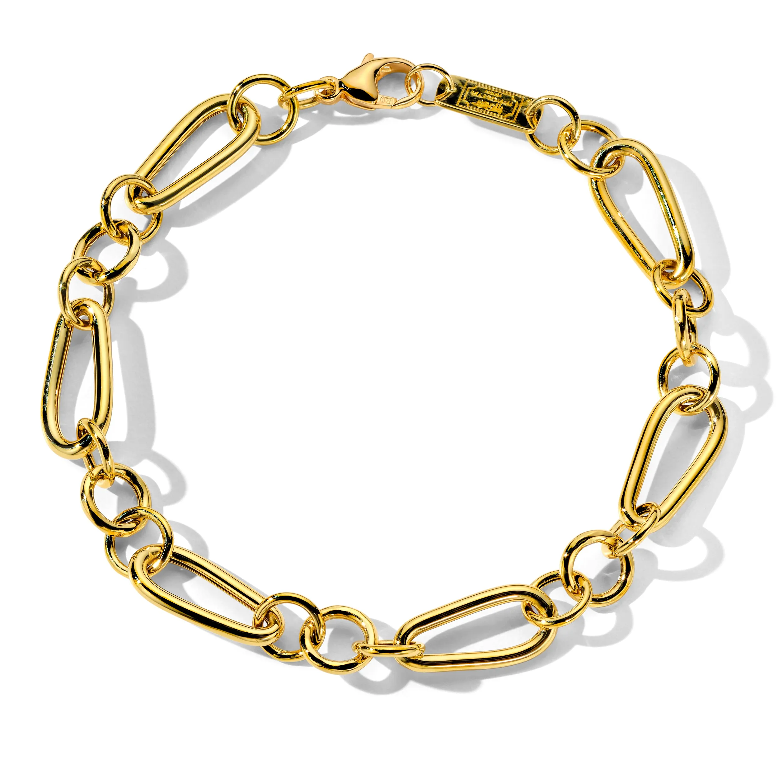 Mixed-Shape Link Bracelet 8"