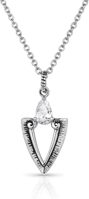 Montana Silversmiths Guided Purpose Crystal Arrowhead Necklace - NC5773