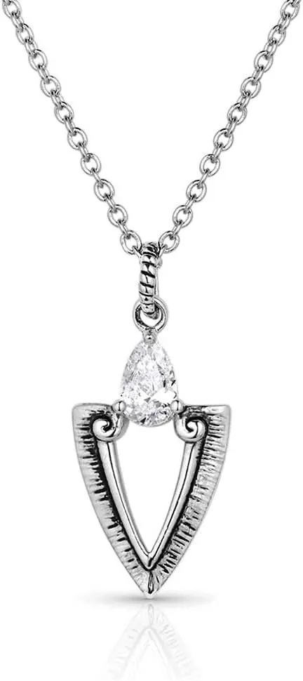 Montana Silversmiths Guided Purpose Crystal Arrowhead Necklace - NC5773