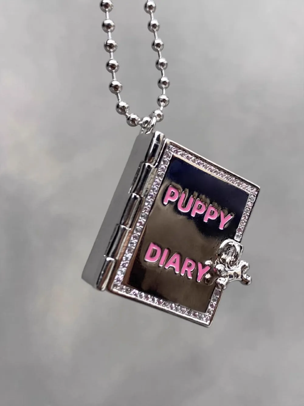 MUKTANK X WHITEHOLE Small Dog Diary Box Unique Necklace