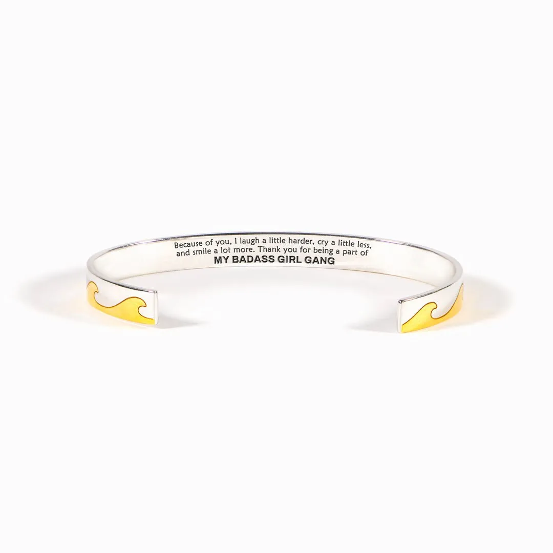 My Badass Girl Gang Waves Minimalist Bangle