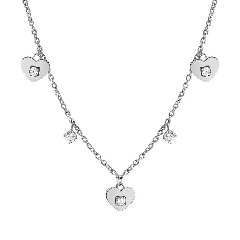 Nomination MySophie Necklace, Rich, Heart, Cubic Zirconia, Sterling Silver