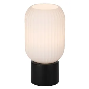 Nori 1 Light Black with Opal Glass Table Lamp