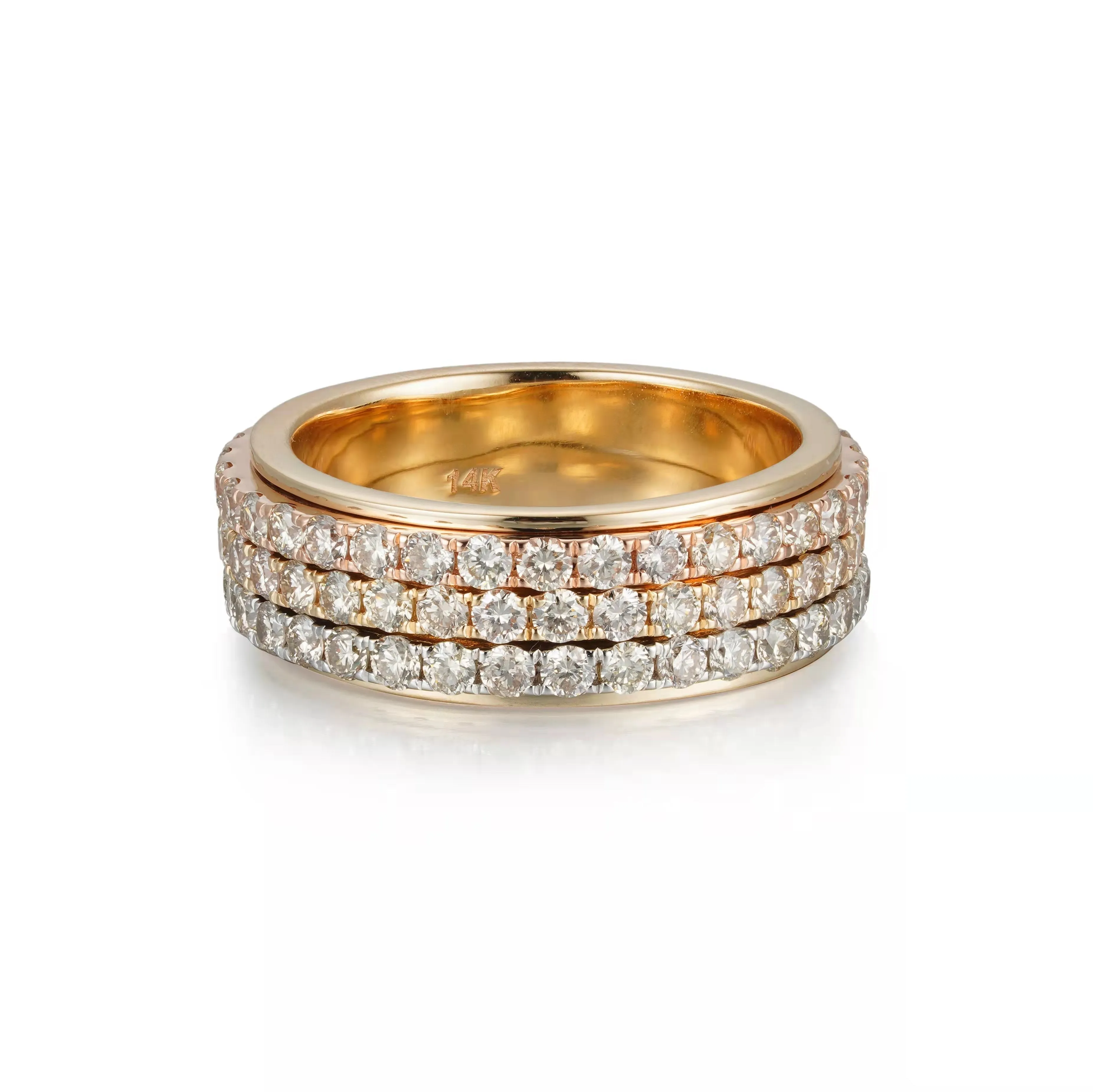 Orchid Gems Trinity Rotating Diamond Ring