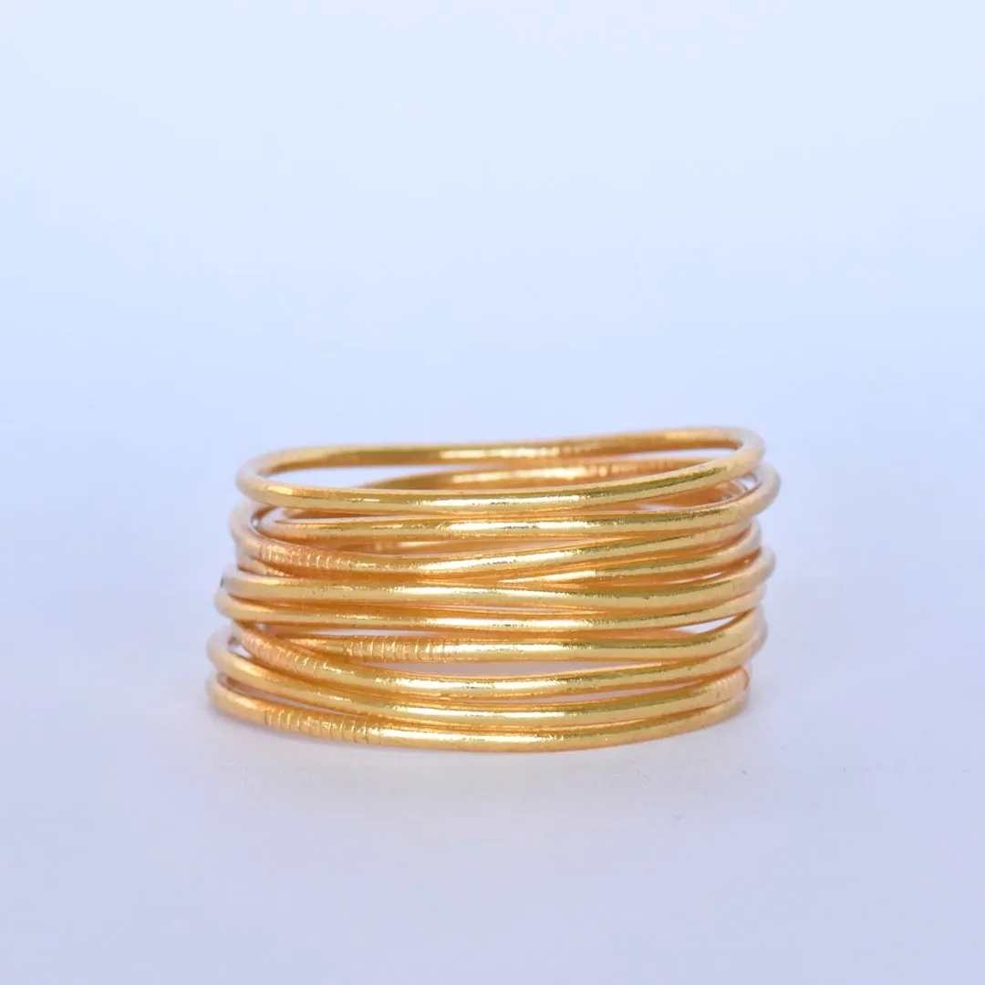 Original Gold Leaf Temple Bangle | Thin Gold