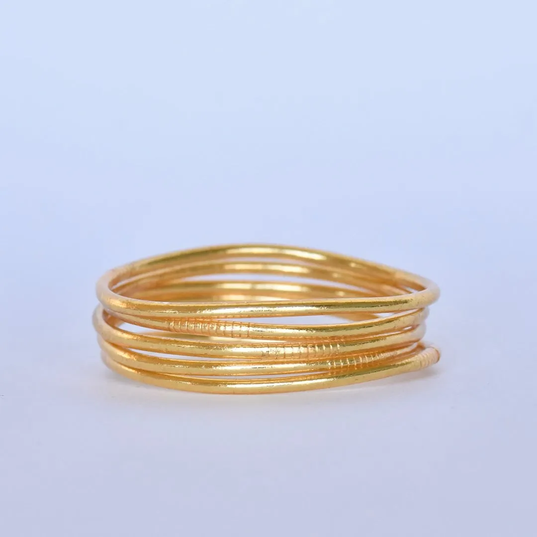 Original Gold Leaf Temple Bangle | Thin Gold