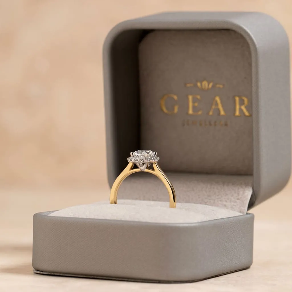 ORMOND | Oval Halo Lab Diamond Set in 18ct Gold 1.20ct
