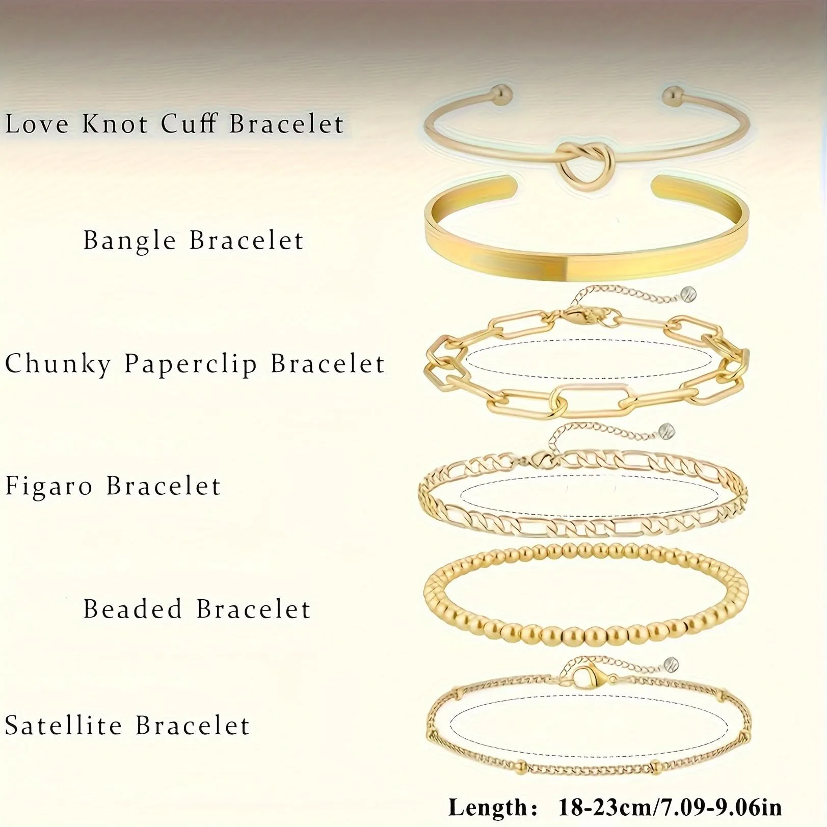 Pack of 6-Piece Vintage Stacking Bangle Bracelet Set