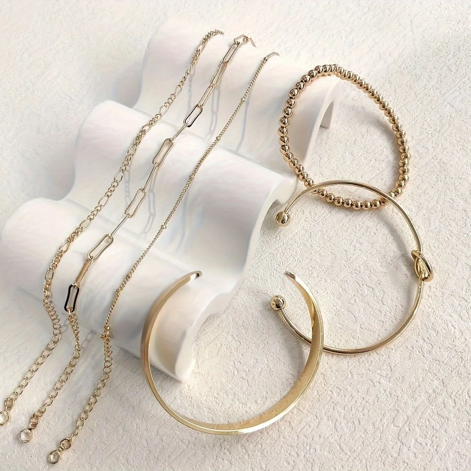 Pack of 6-Piece Vintage Stacking Bangle Bracelet Set