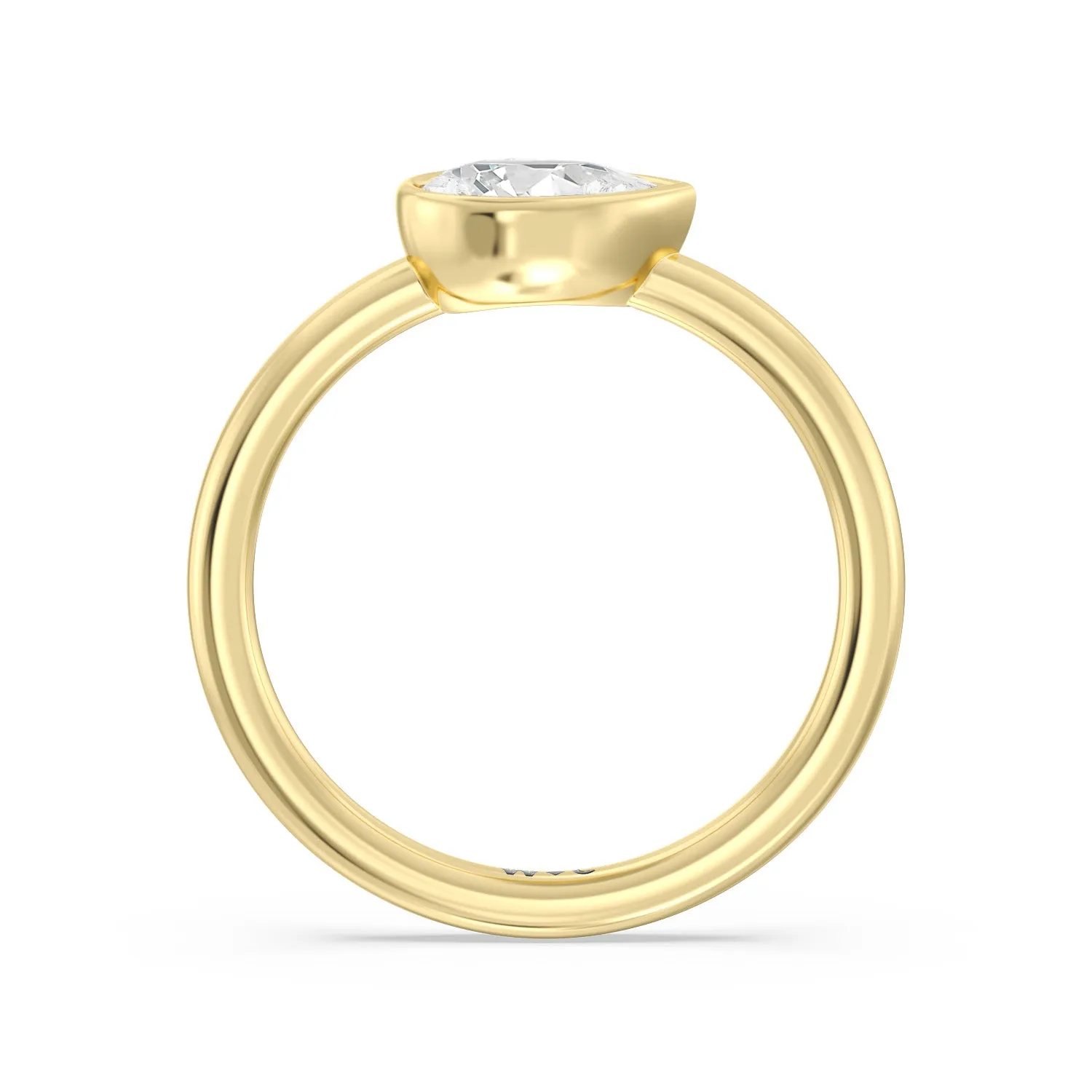 Pear Bezel Stackable Ring