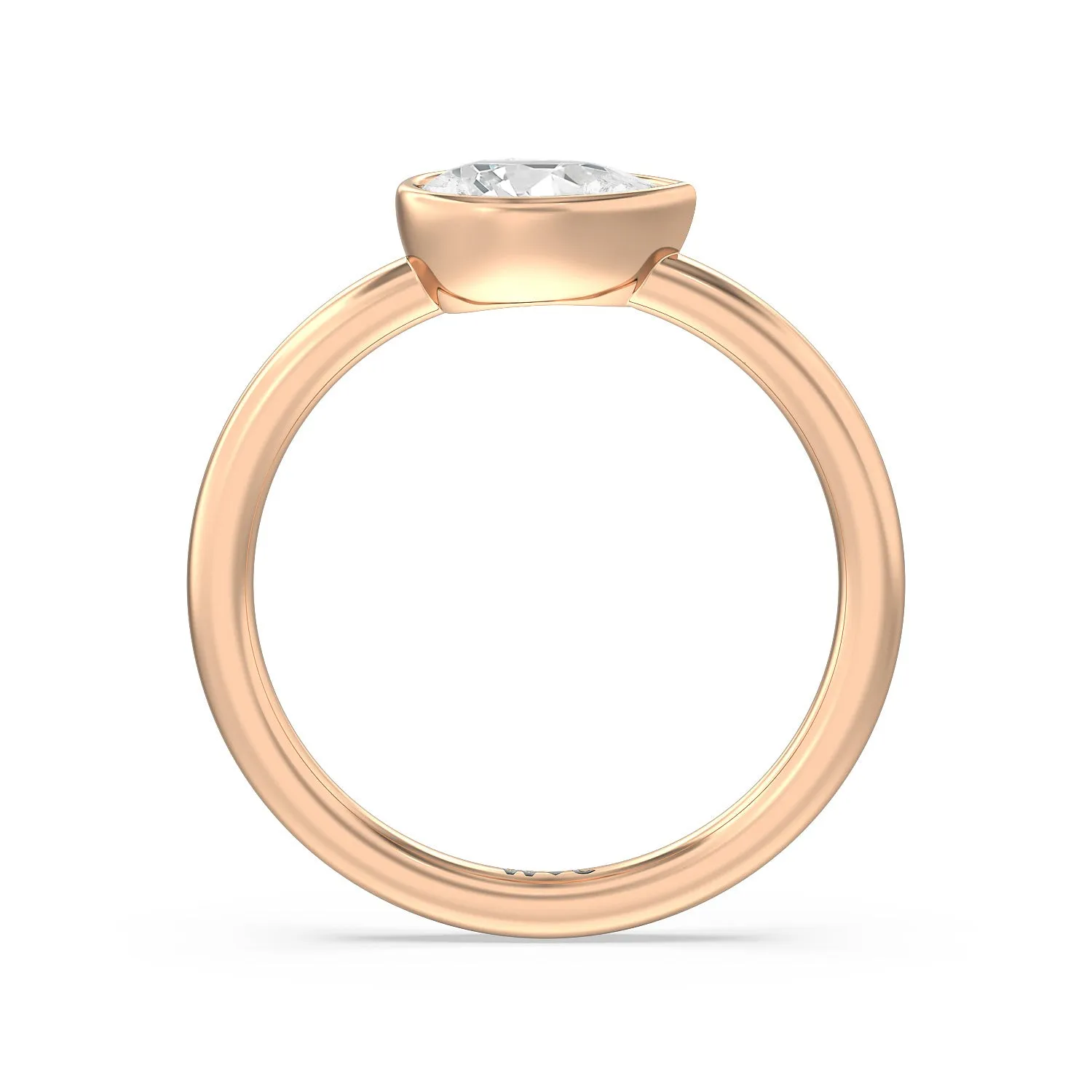 Pear Bezel Stackable Ring