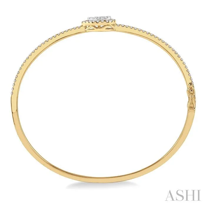PEAR SHAPE LOVEBRIGHT DIAMOND BANGLE