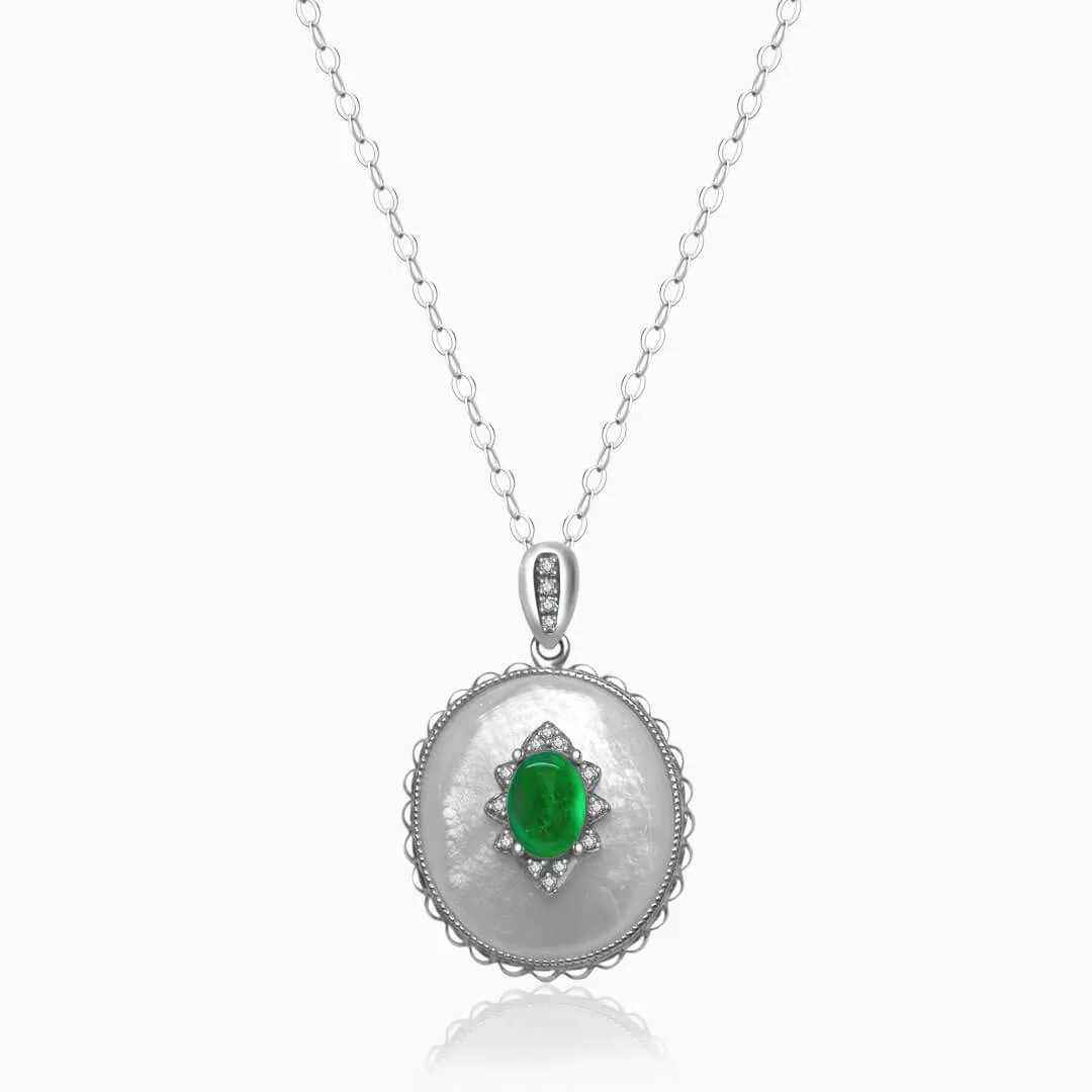 Perla Verde Natural Emerald Necklace