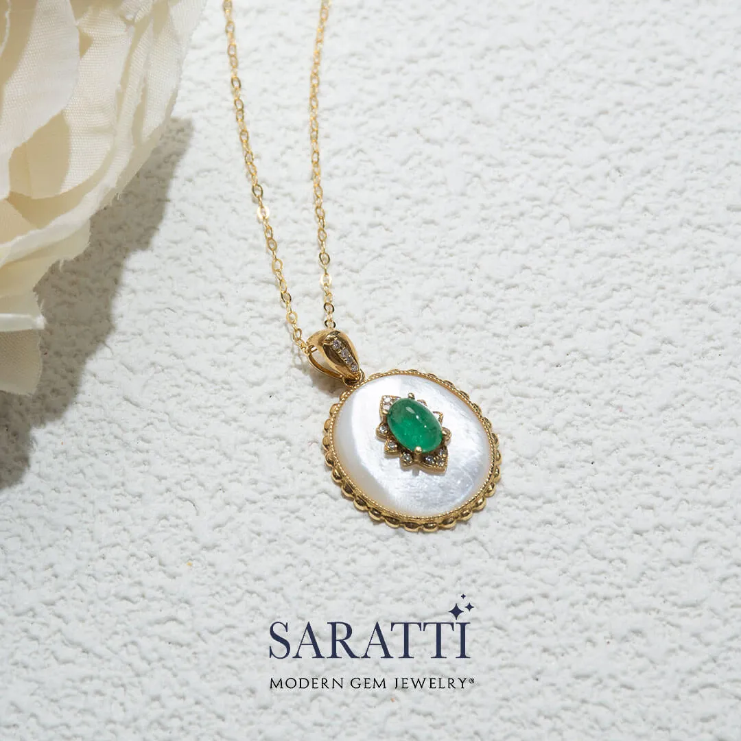 Perla Verde Natural Emerald Necklace