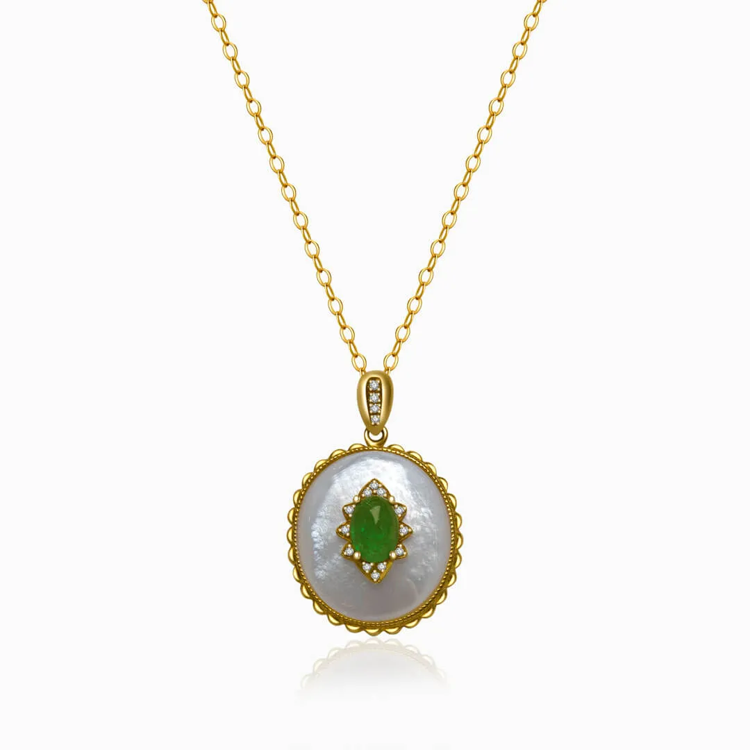 Perla Verde Natural Emerald Necklace
