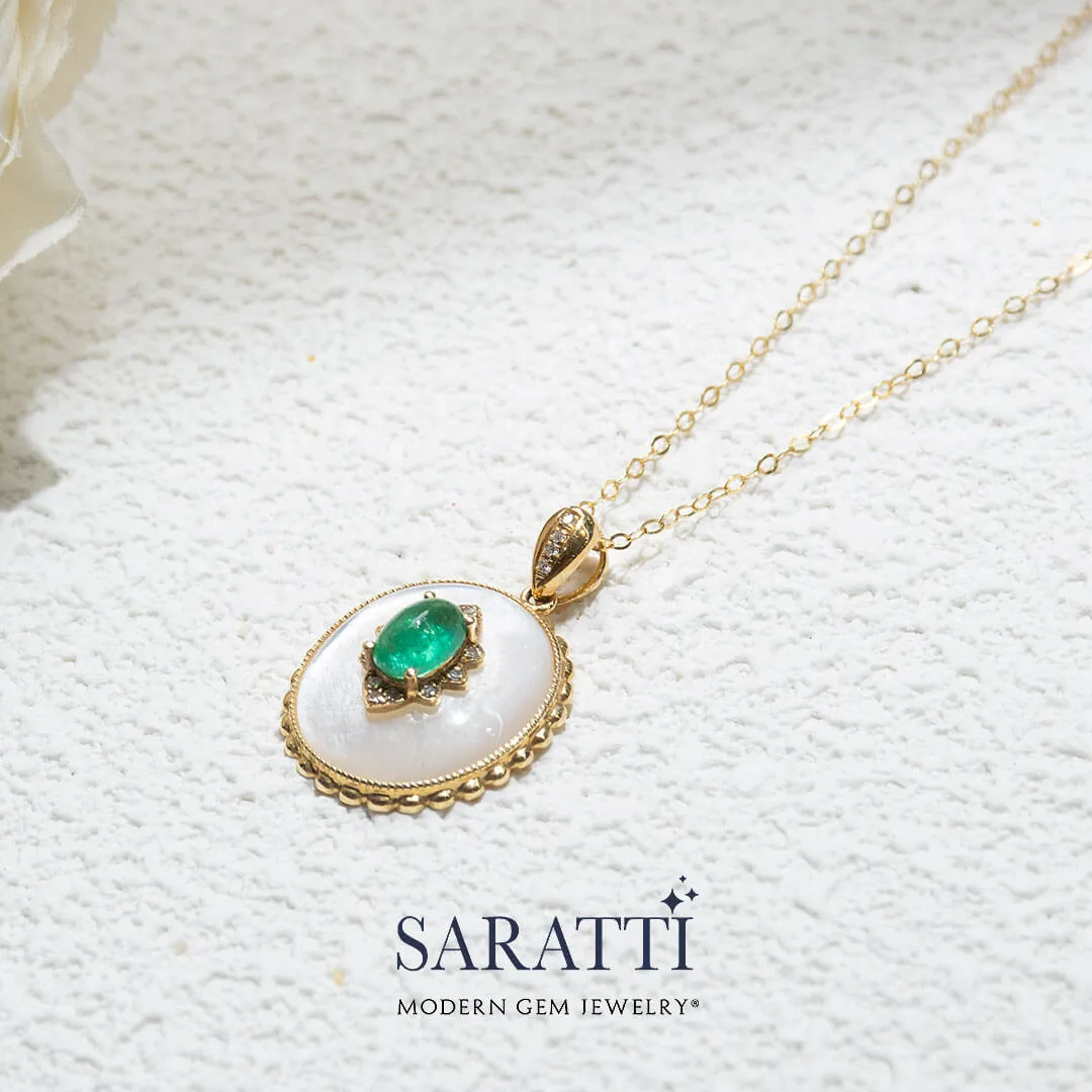Perla Verde Natural Emerald Necklace