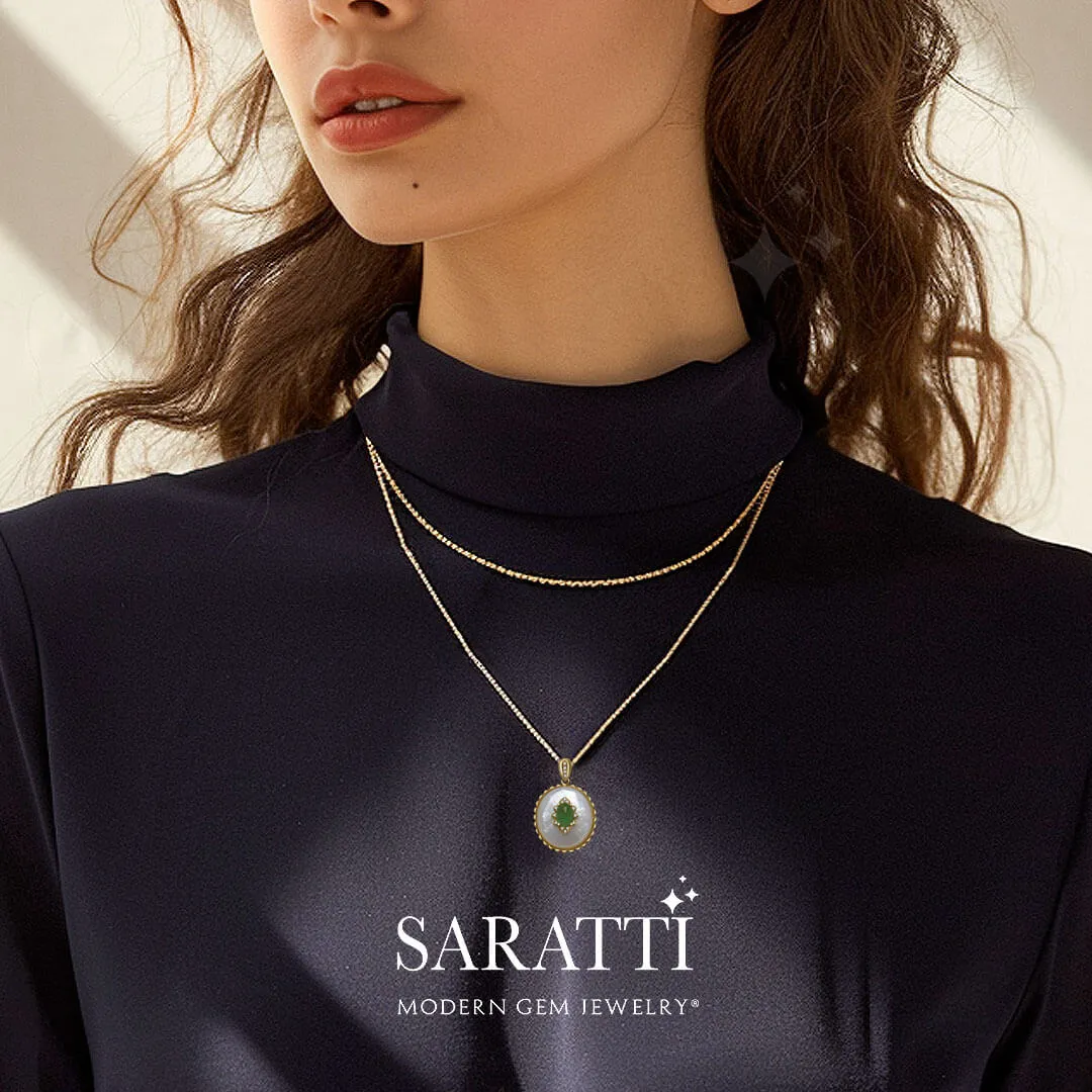 Perla Verde Natural Emerald Necklace