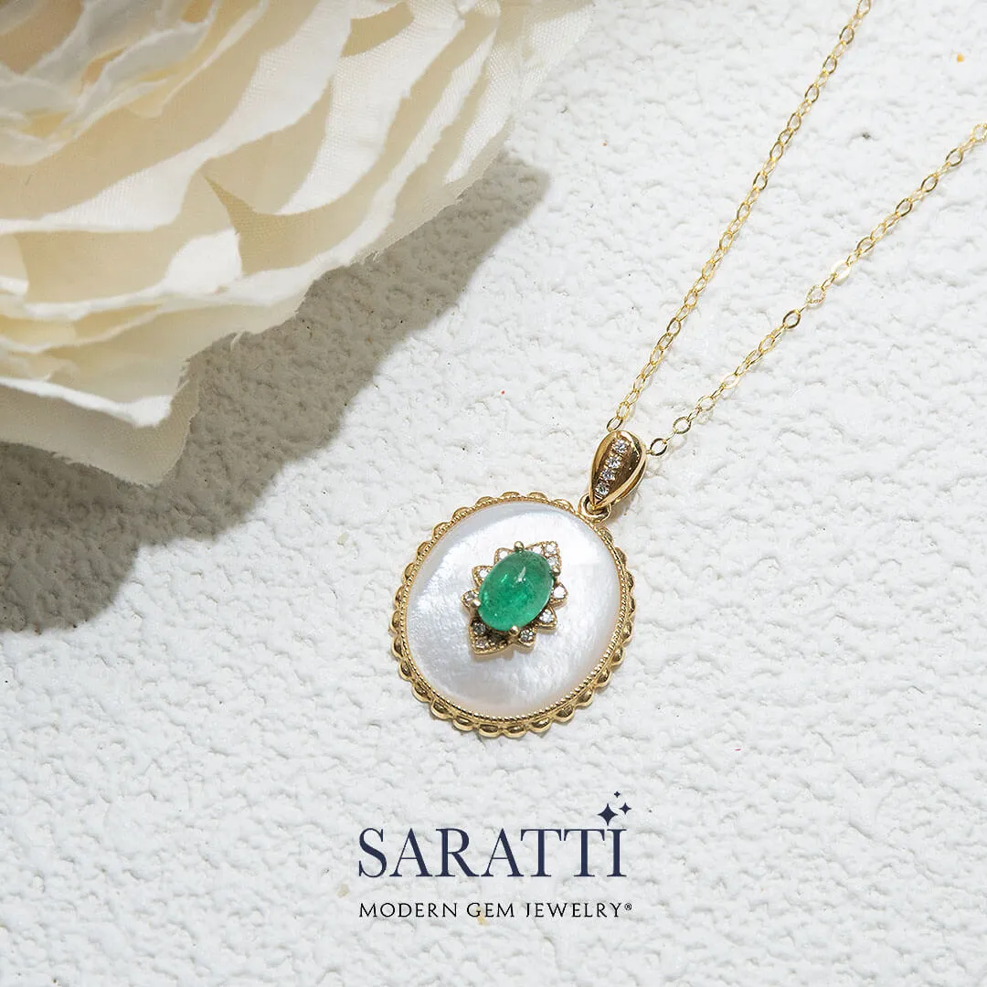 Perla Verde Natural Emerald Necklace