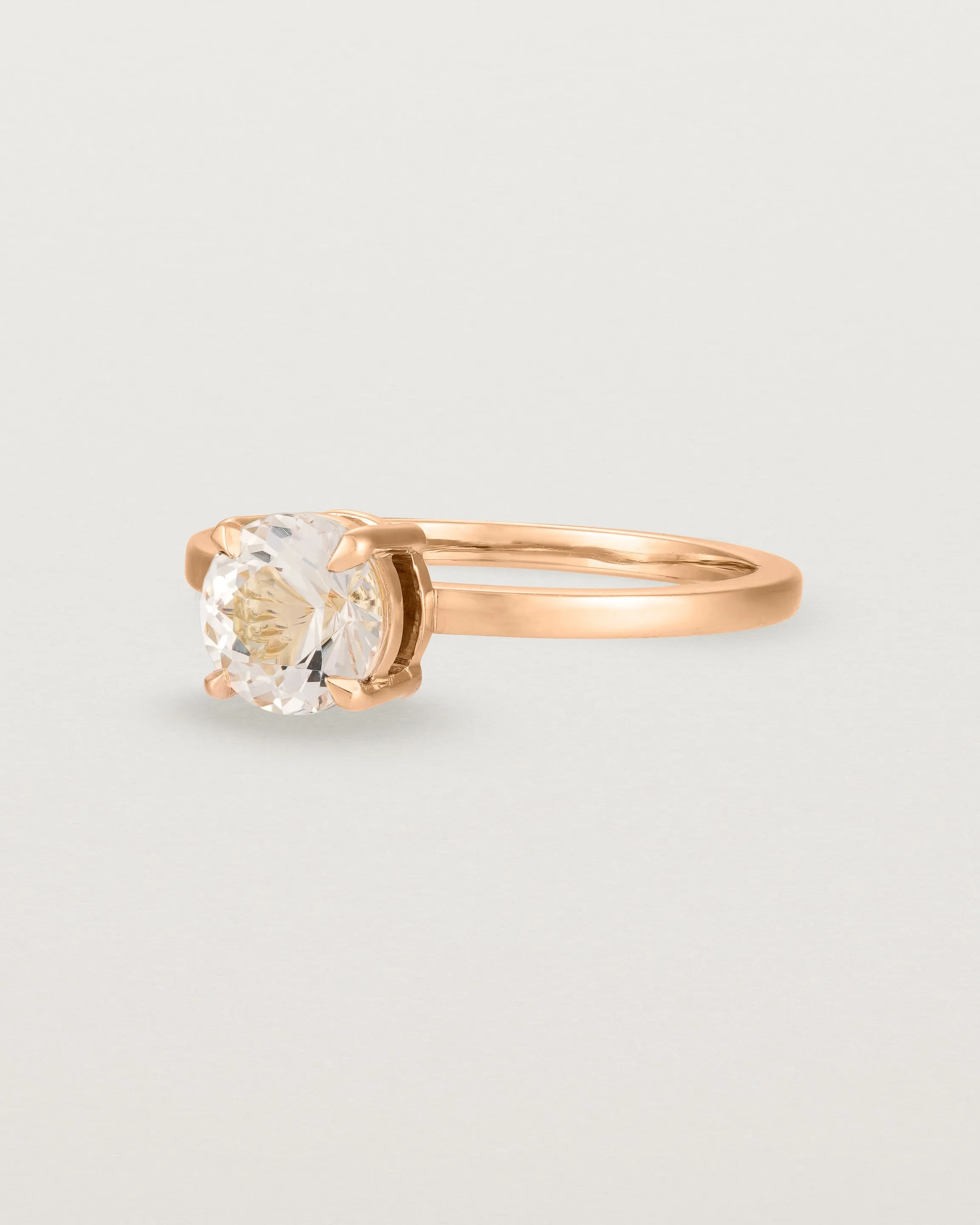 Petite Una Round Solitaire | Morganite