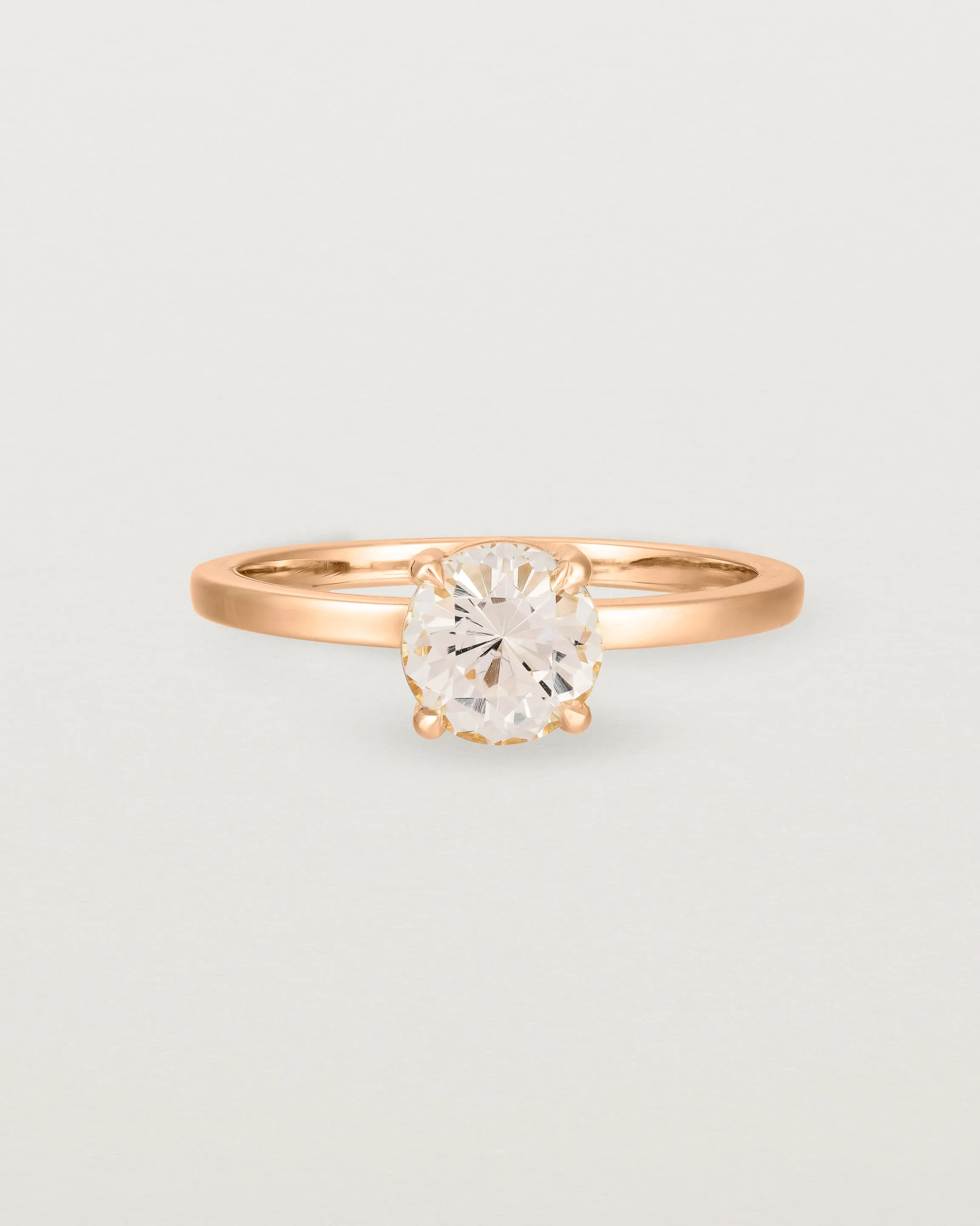 Petite Una Round Solitaire | Morganite