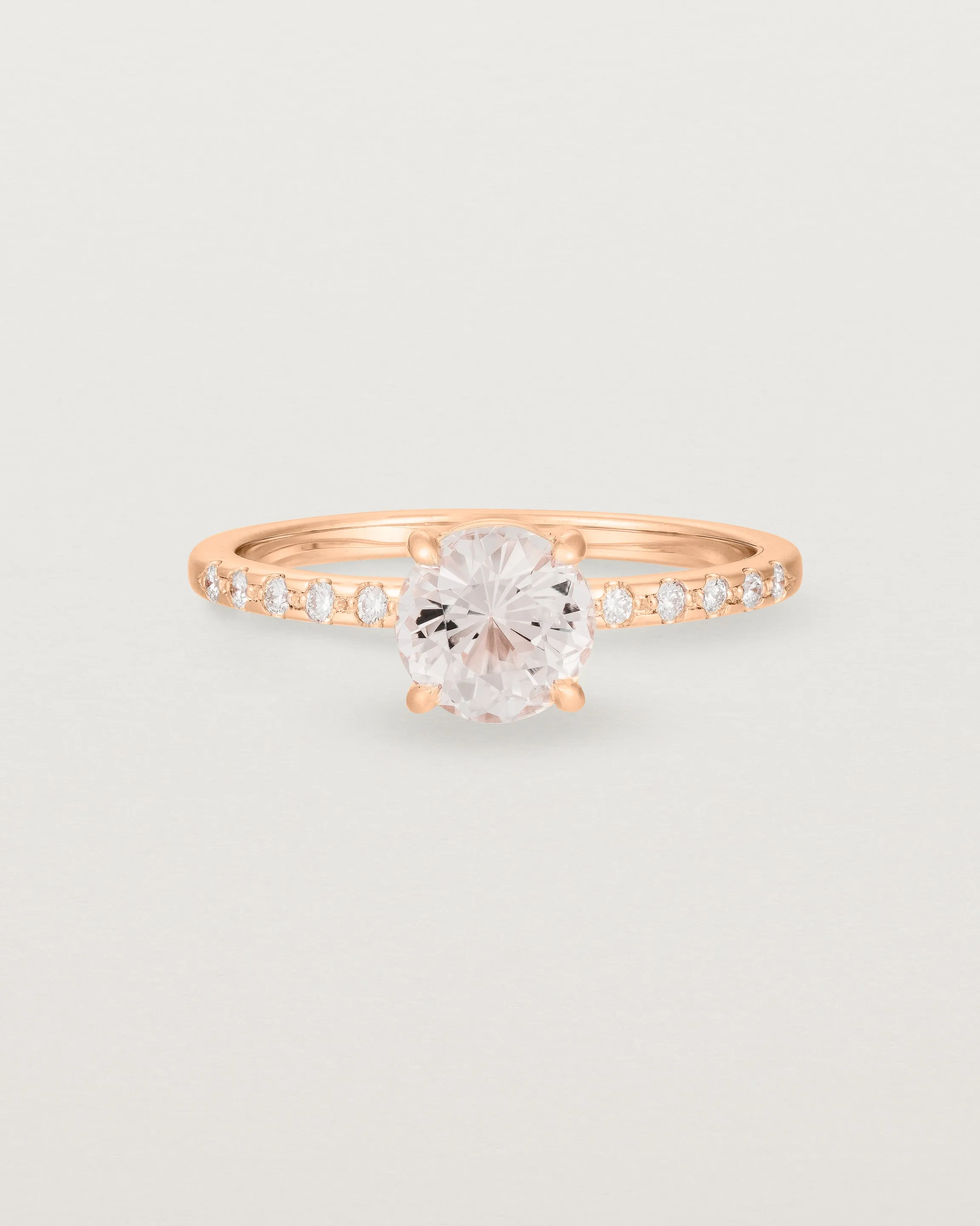 Petite Una Round Solitaire | Morganite