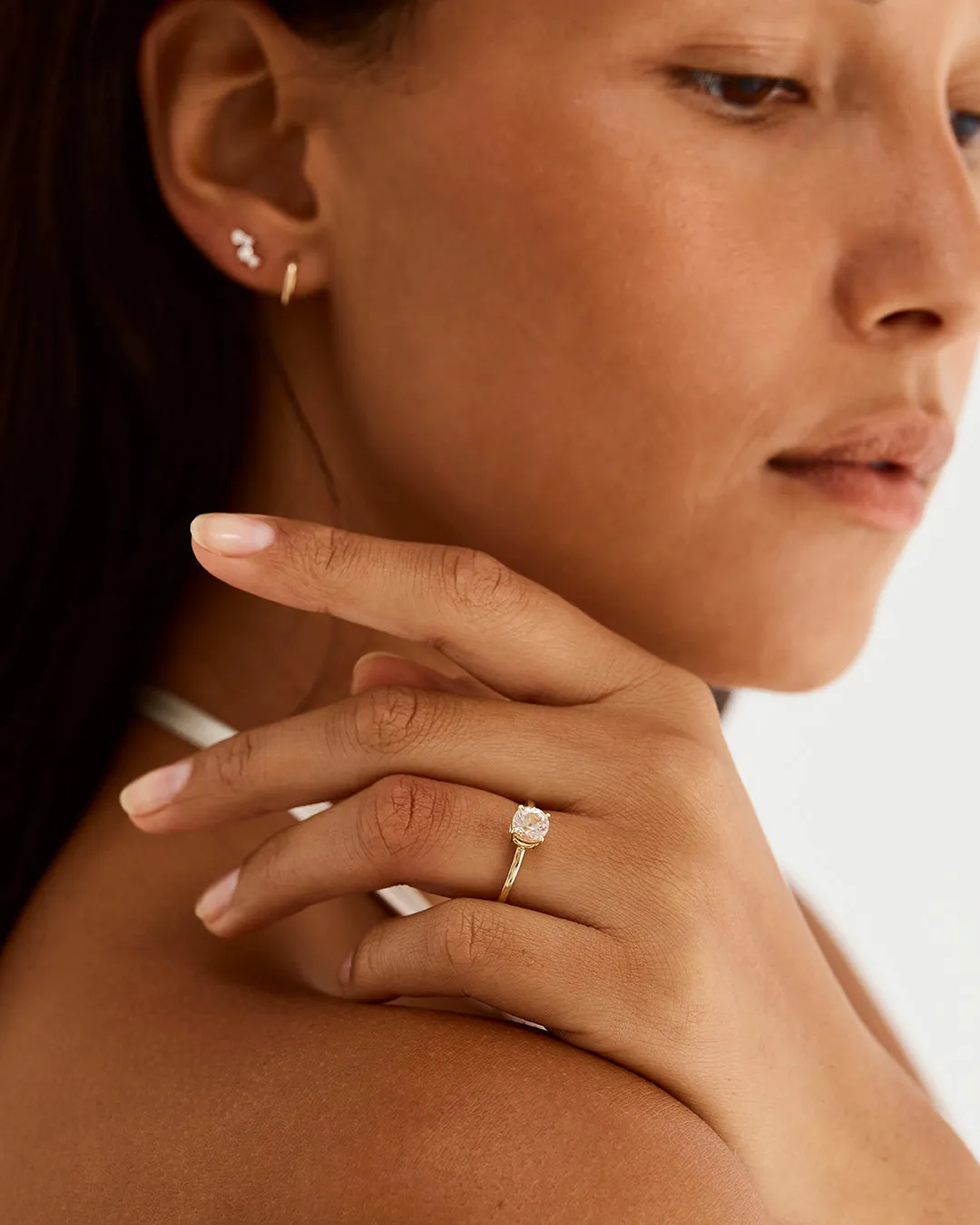 Petite Una Round Solitaire | Morganite