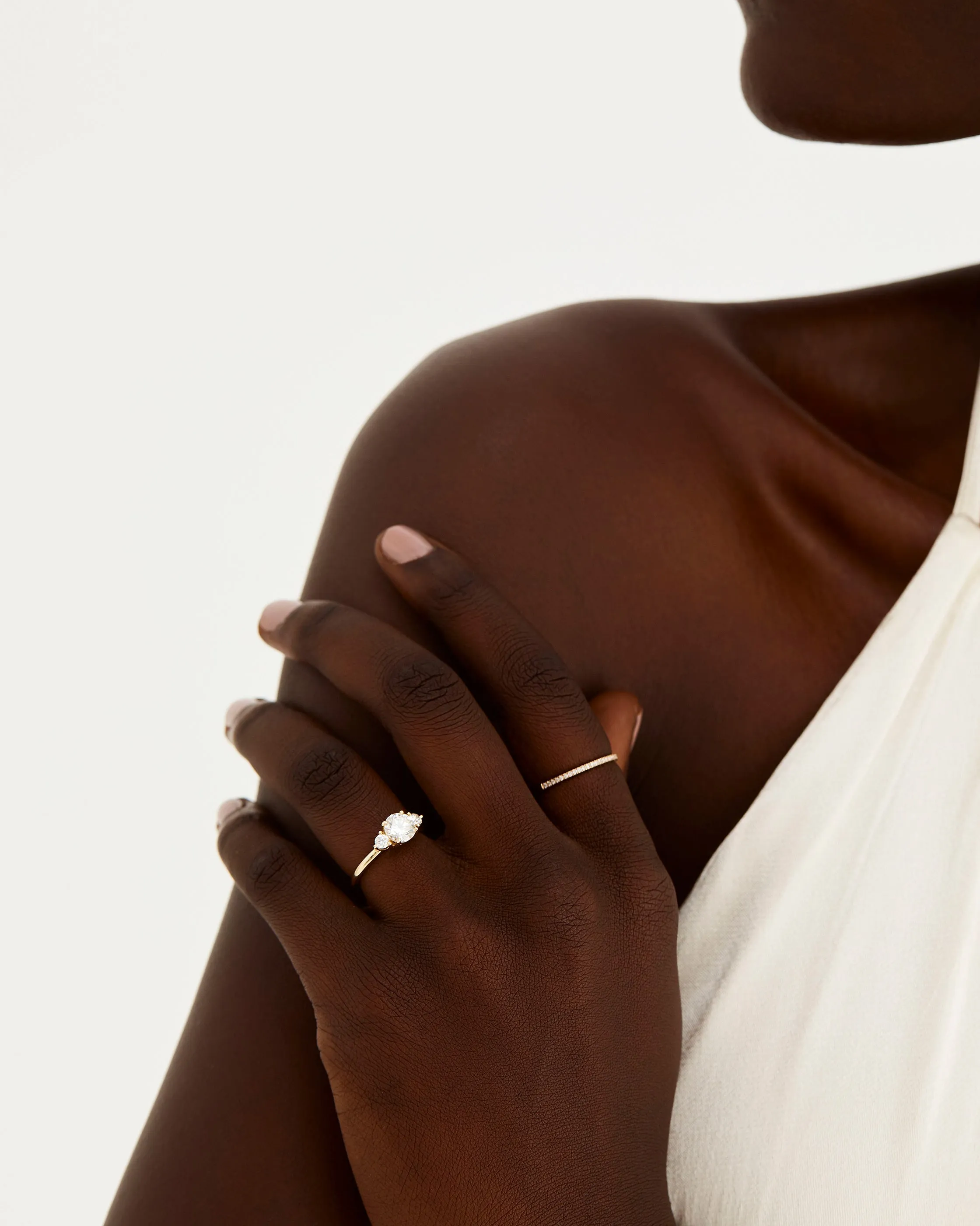 Petite Una Round Trio Ring | Laboratory Grown Diamonds