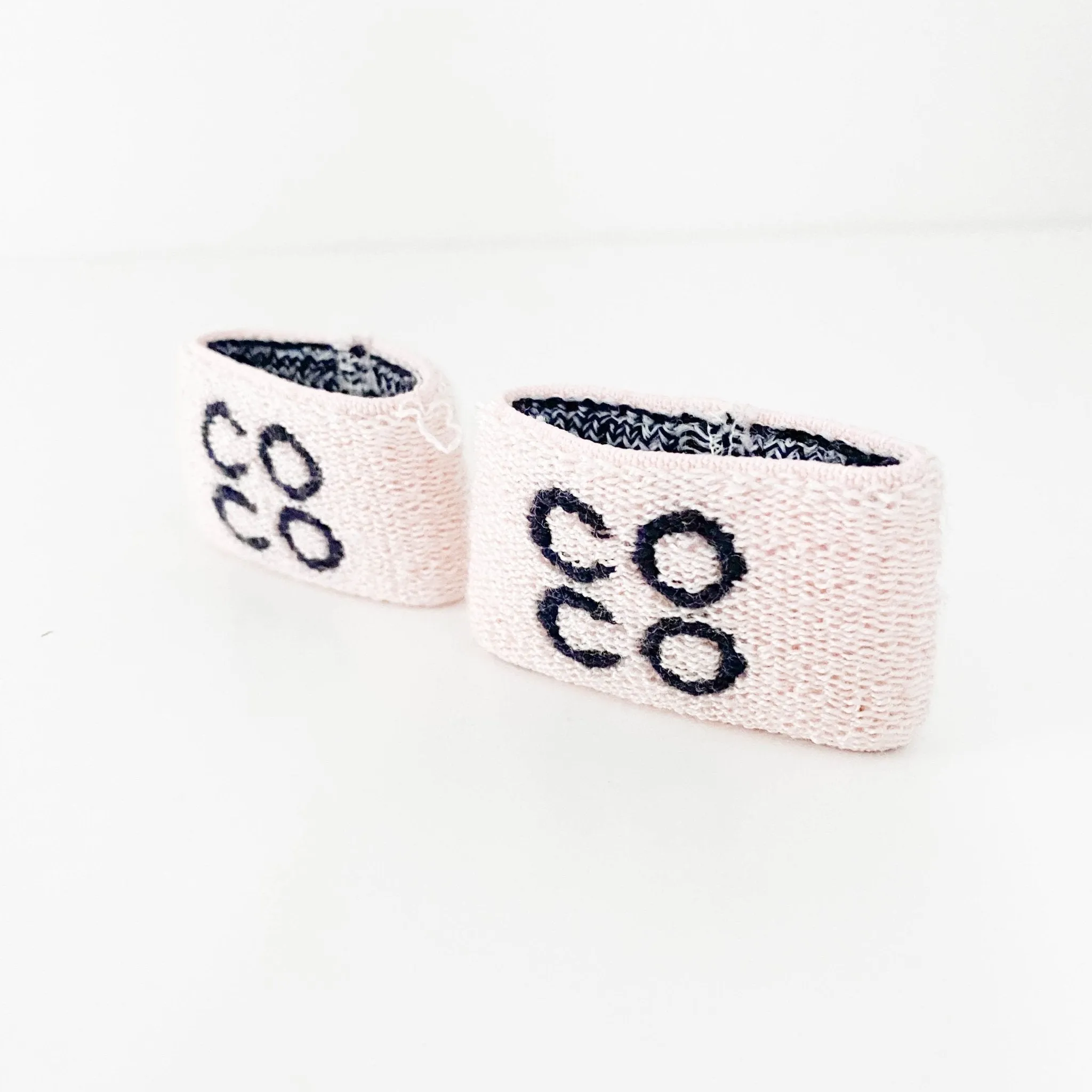 Pink/Black CC Logo Pile Wristband Band Gym Bracelet