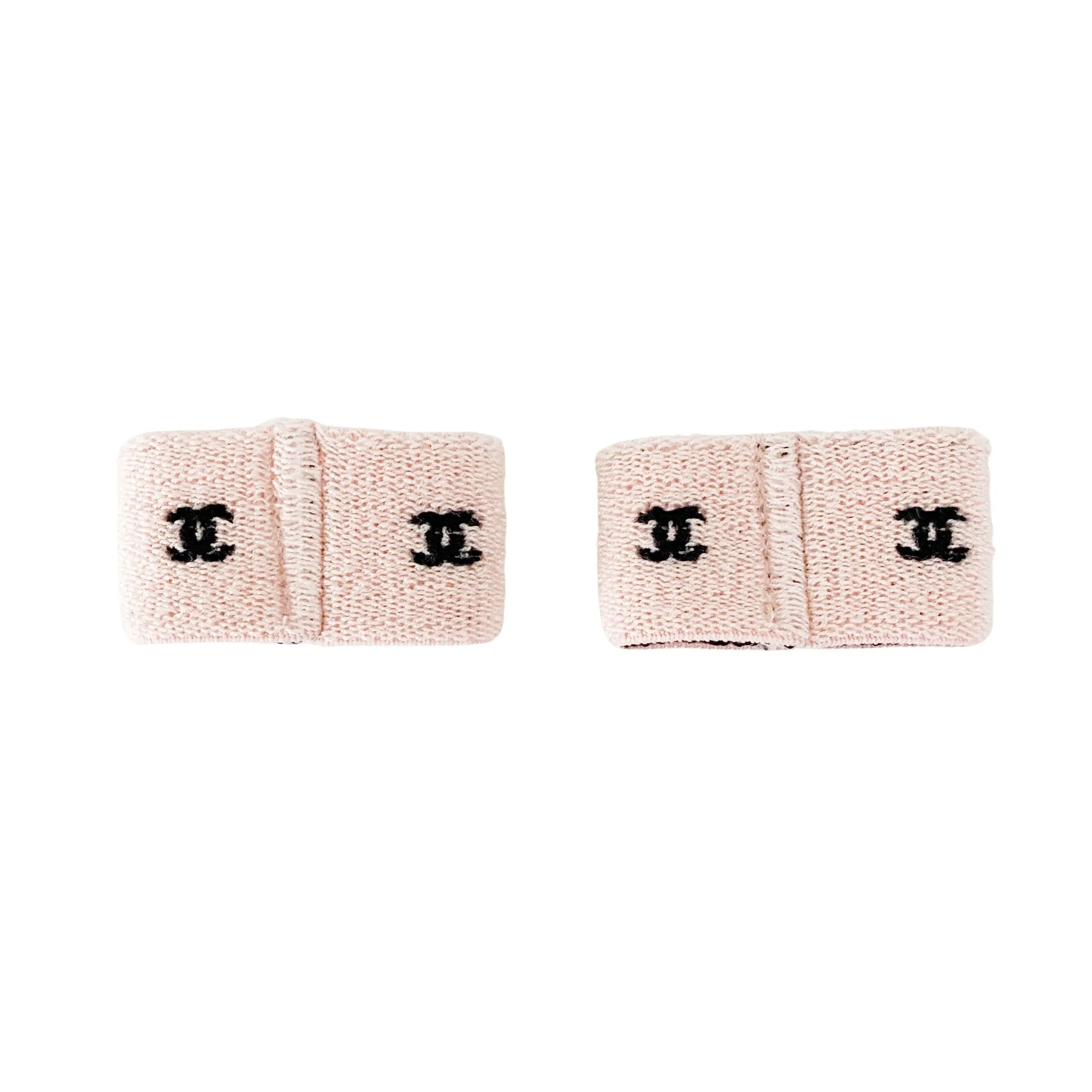 Pink/Black CC Logo Pile Wristband Band Gym Bracelet