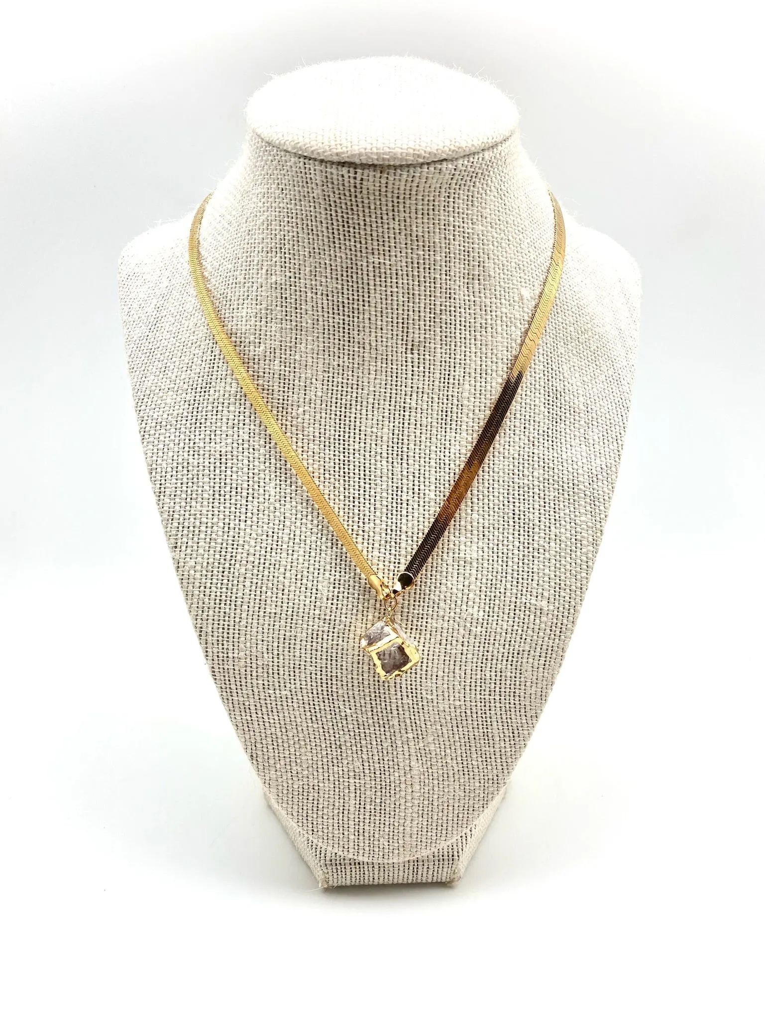 Quartz Dice Necklace