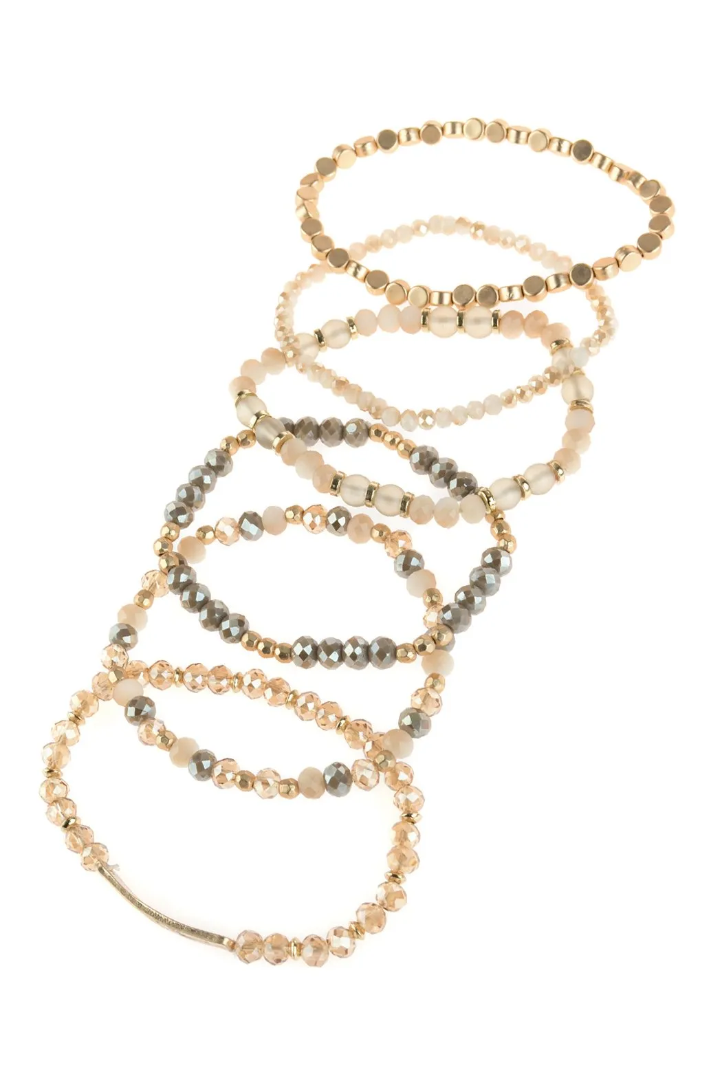 "Amazing Grace" Charm Mixed Beads Bracelet