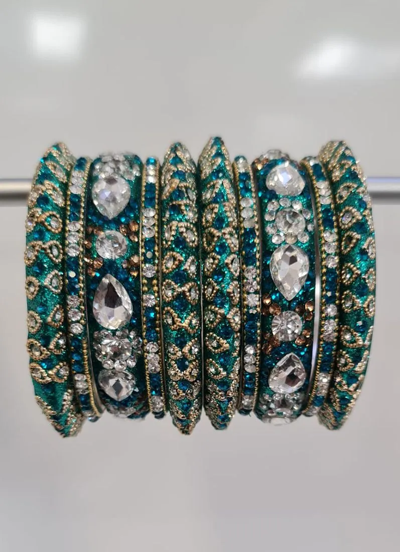 Rama Intricate Diamonte Bangle Set