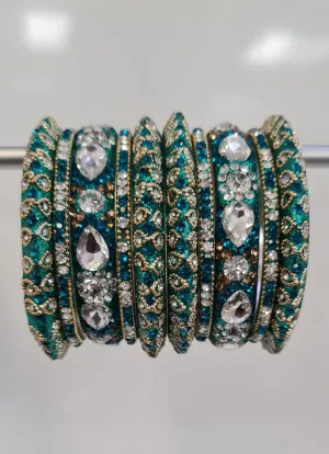 Rama Intricate Diamonte Bangle Set