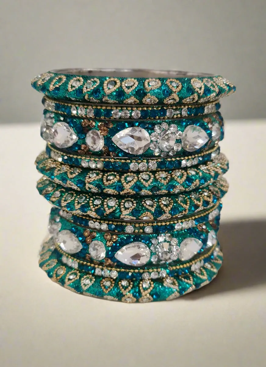 Rama Intricate Diamonte Bangle Set