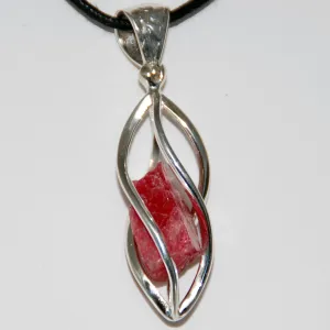 Rhodonite Sterling Silver Pendant