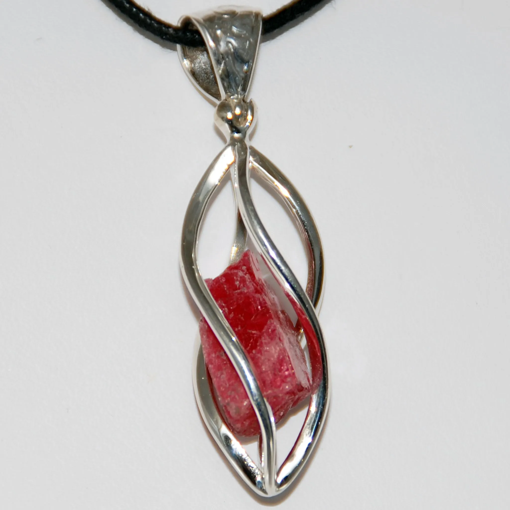 Rhodonite Sterling Silver Pendant