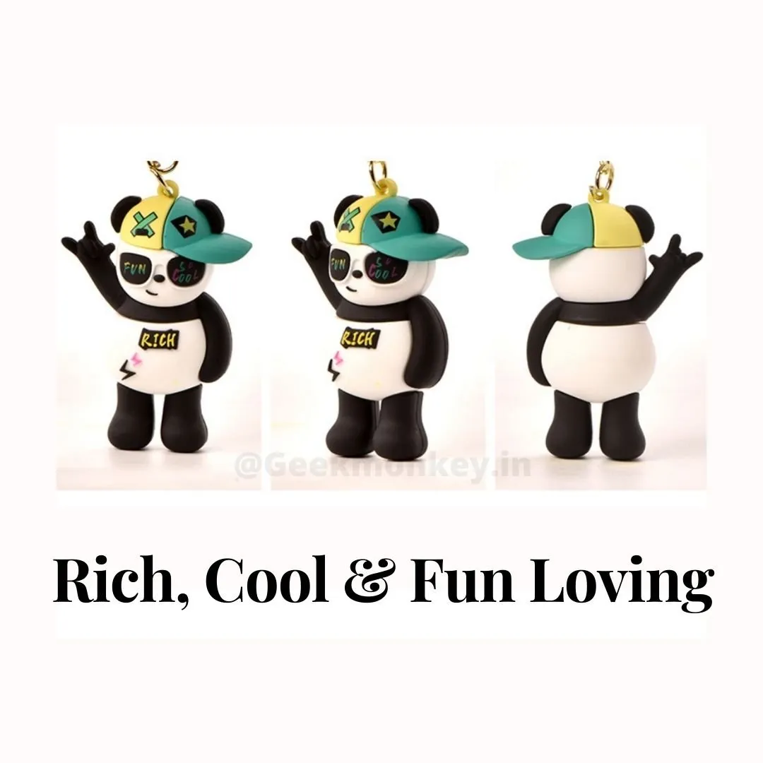 Rich Panda Keychain - 3D keychain