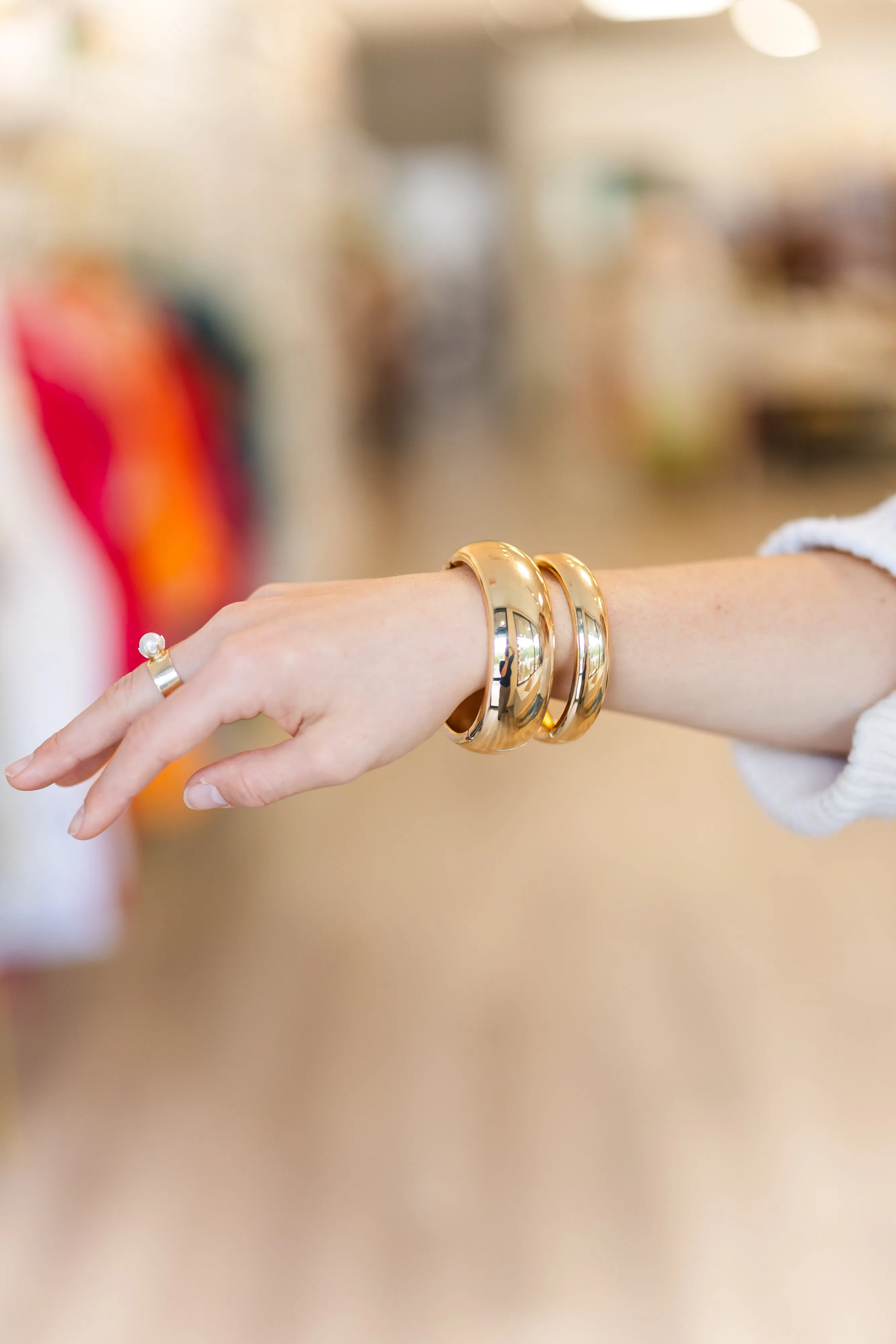 Rounded Gold Bangle